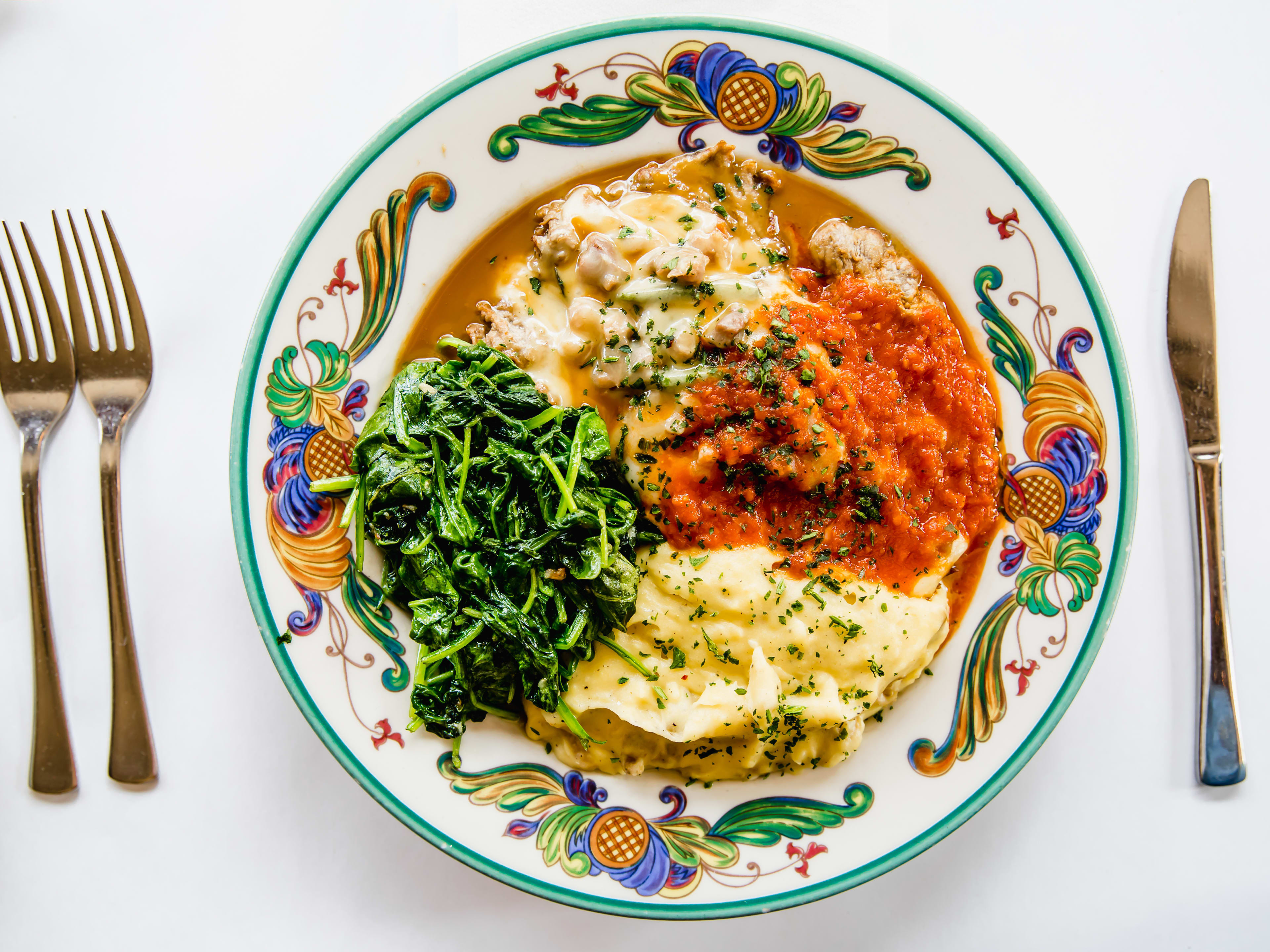 The veal saltimbocca at Trattoria Contadina