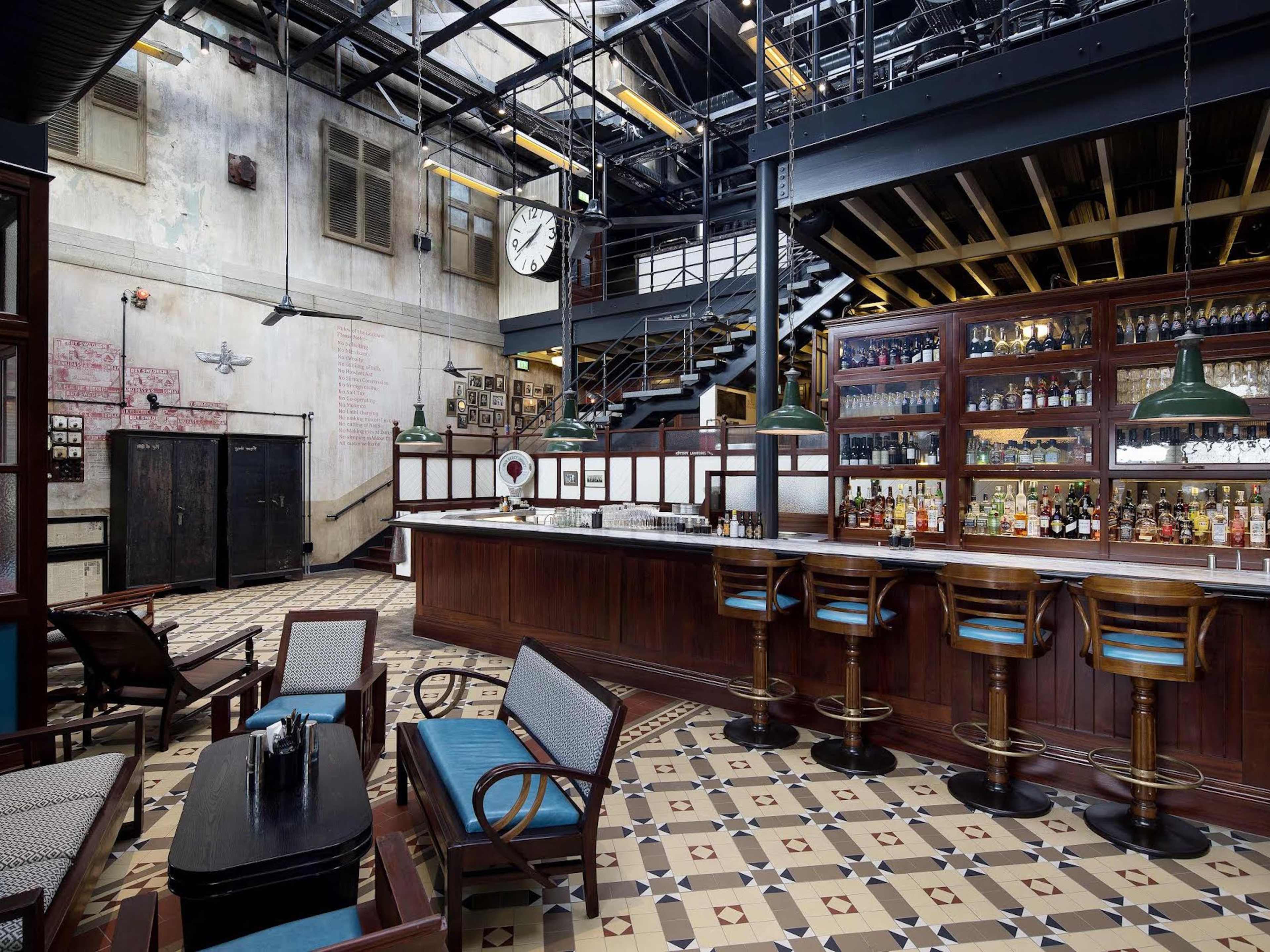 The industrial interior of Dishoom King's Cross.