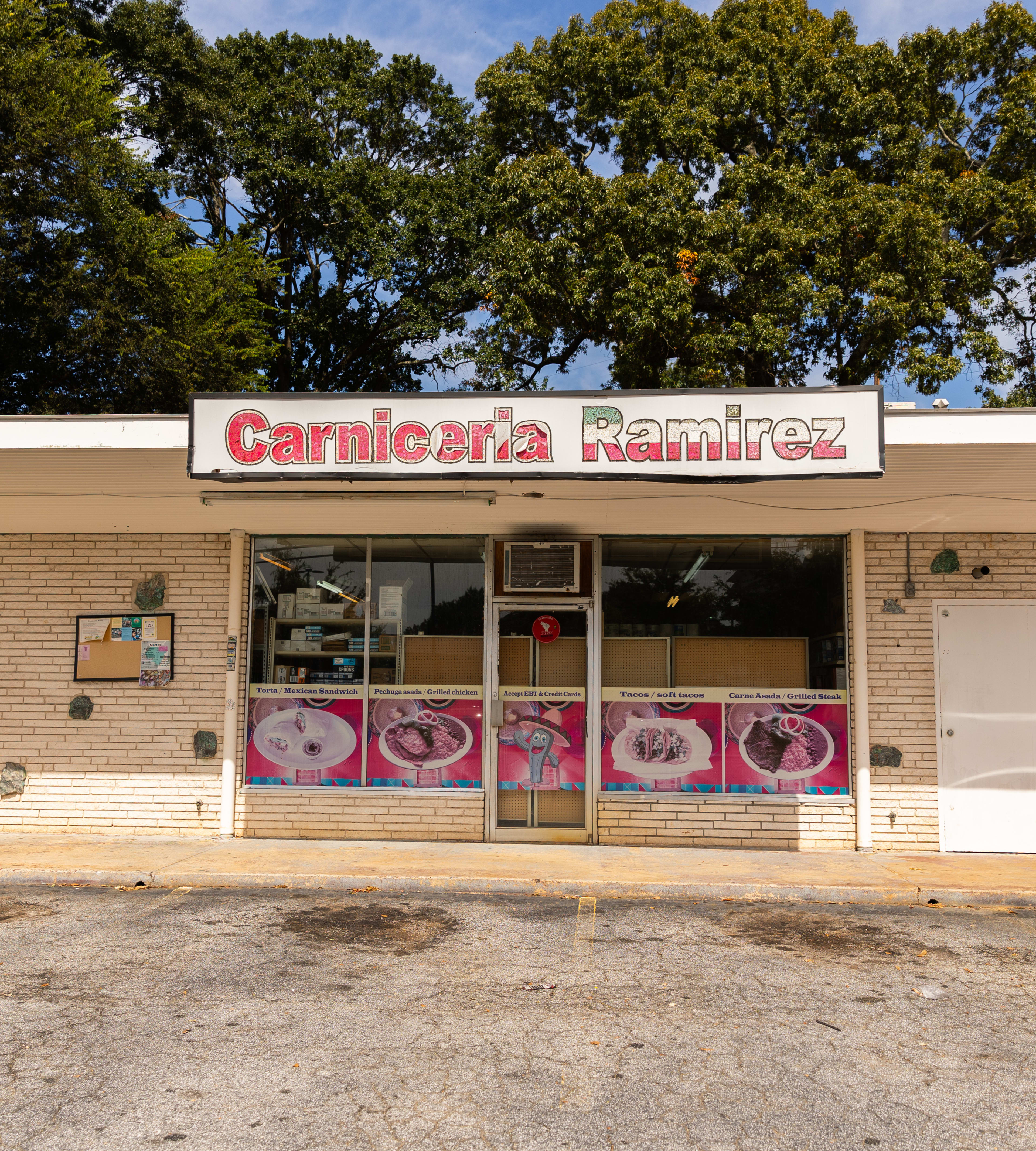 Exterior of Carniceria Ramirez.