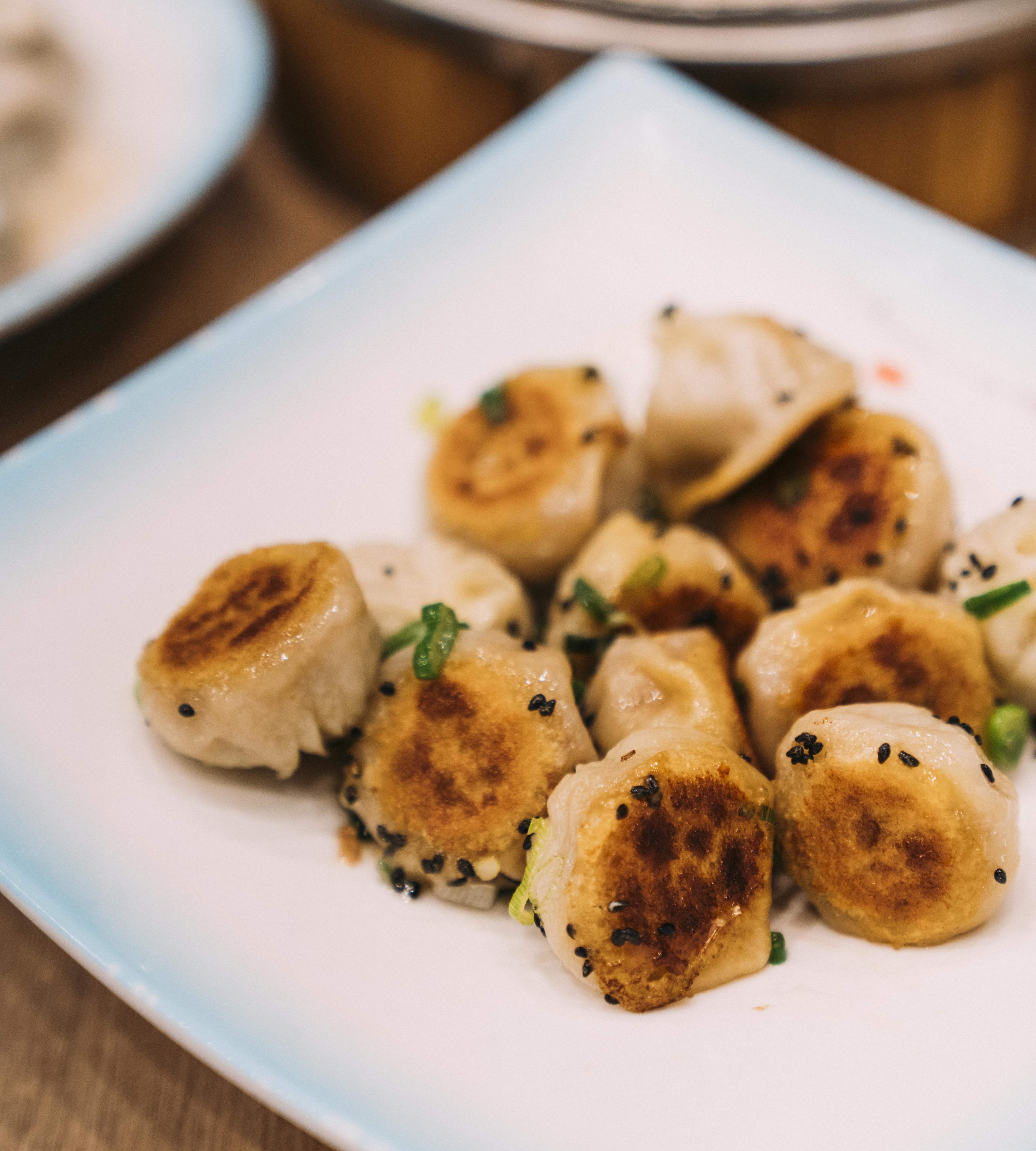 The mini pan fried pork buns at Mini Potstickers