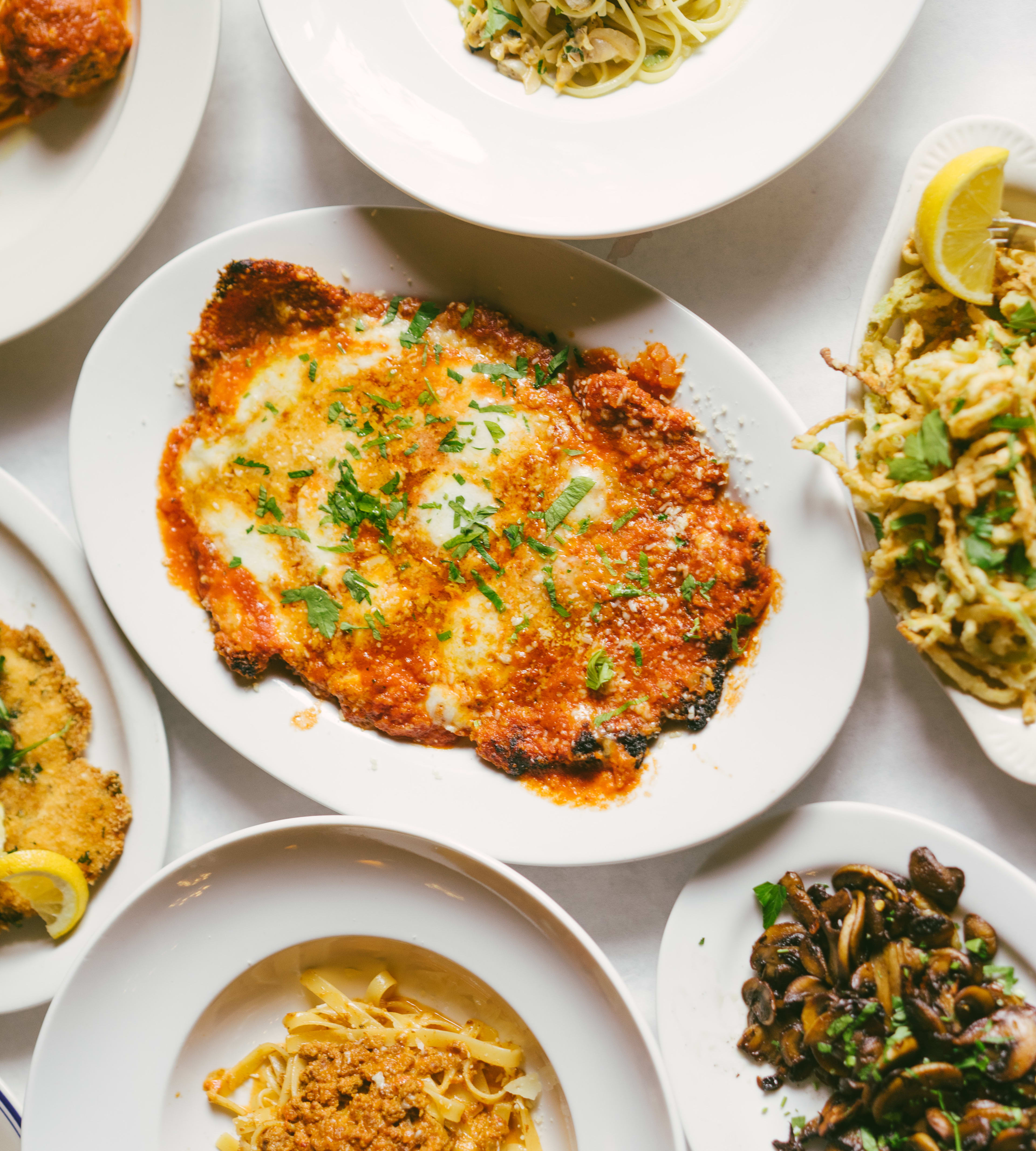 A spread of dishes at Emilio's Ballato.