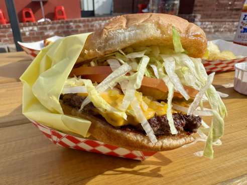 Yellow Paper Burger by Brant Cox