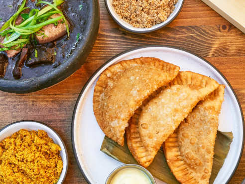 Berimbau Brazilian Table - 36th Street by Adam Friedlander