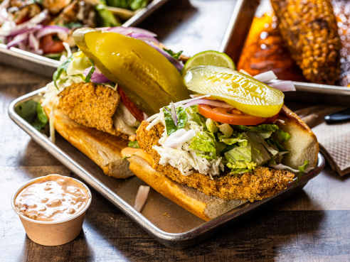 Turf N' Surf Po Boy by Richard Casteel