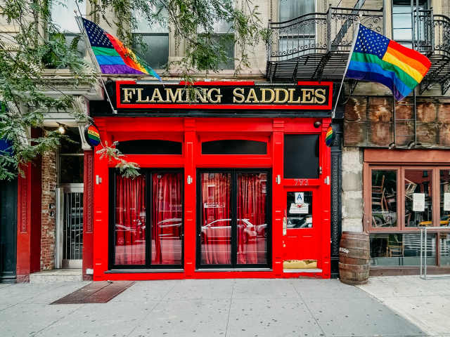 Flaming Saddles Saloon by Will Hartman