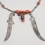 Amulet Necklace, Silver: engraved; coral beads, late 19th–early 20th century - Thumbnail 2