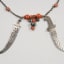 Amulet Necklace, Silver: engraved; coral beads, late 19th–early 20th century - Thumbnail 1