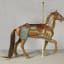 Marcus Charles Illions, Outside Row Stander Horse Carousel Horse, Carved and painted basswood and horsehair, c. 1915 - Thumbnail 1