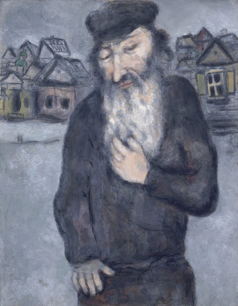 The Rabbi by TobyAnn Schwartz painting on canvas