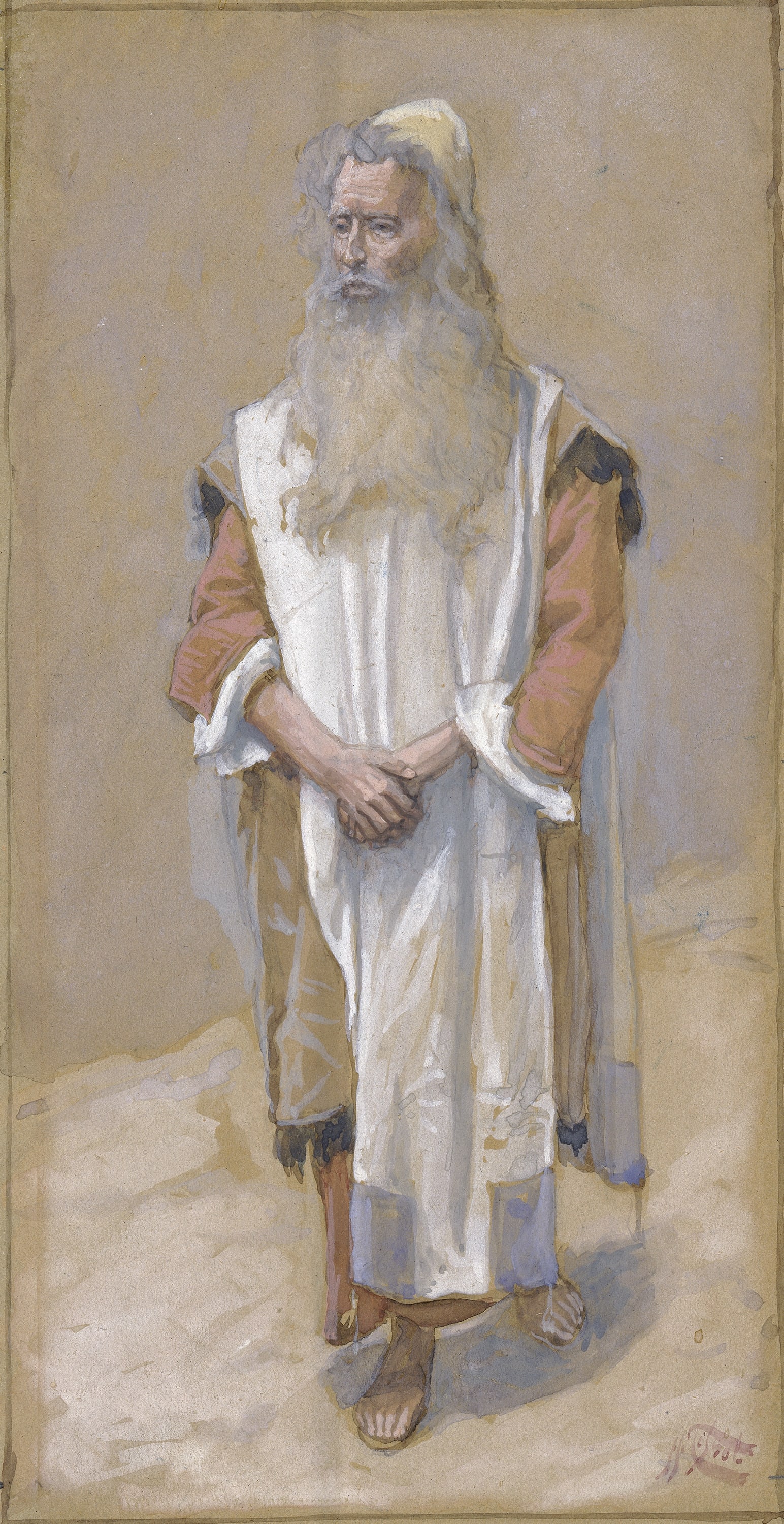 James Jacques Joseph Tissot, Moses (Moïse), Gouache on board, c. 1896-1902