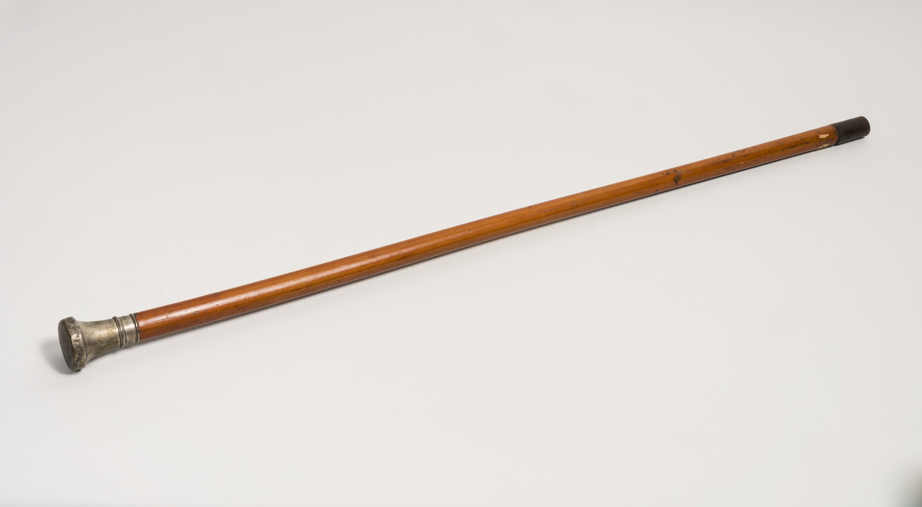 Cane, Wood; silver: engraved, c. 1850
