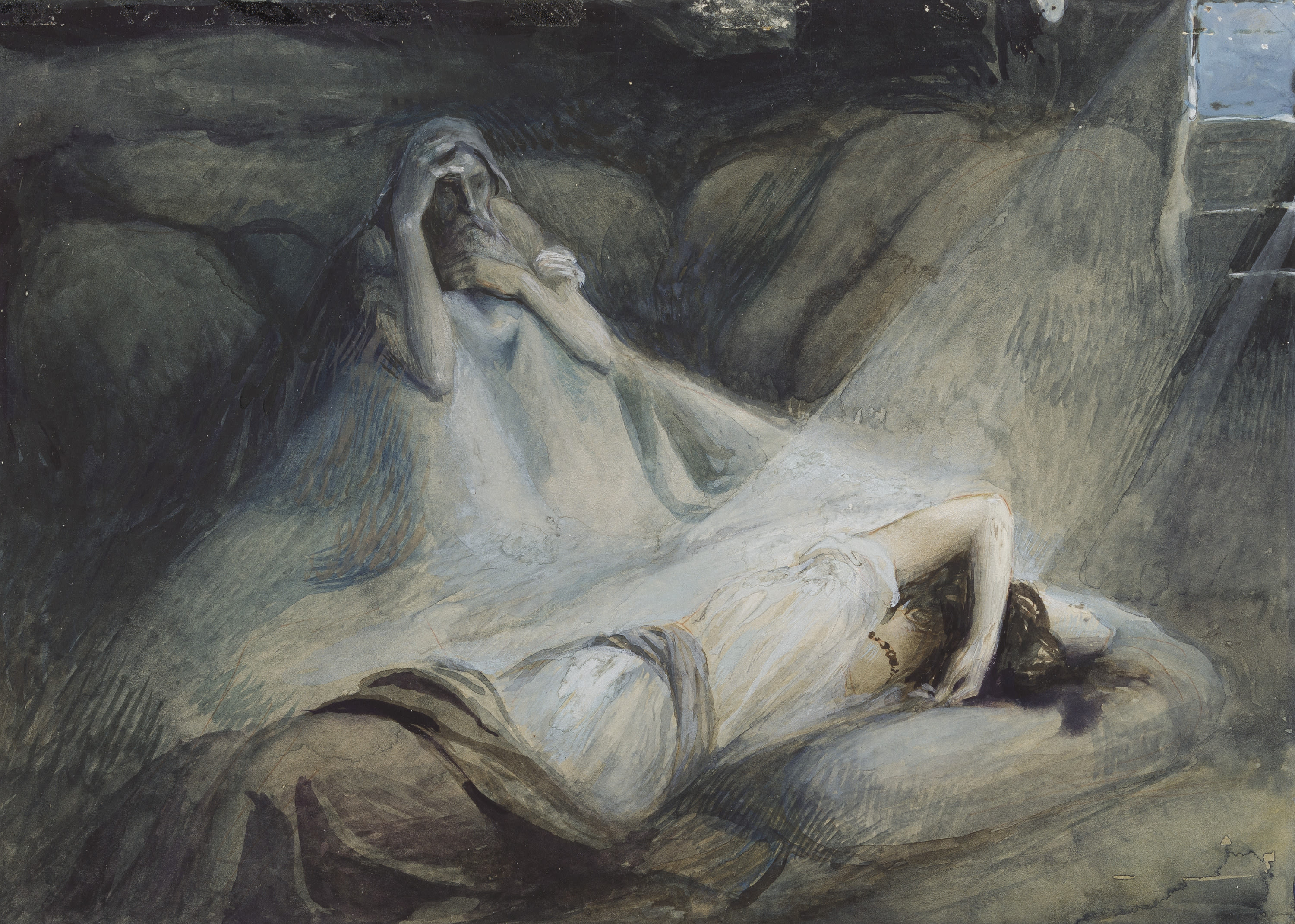 James Jacques Joseph Tissot (French, 1836-1902) and followers, Ruth and Boaz (Ruth et Booz), Gouache on board, c. 1896-1902