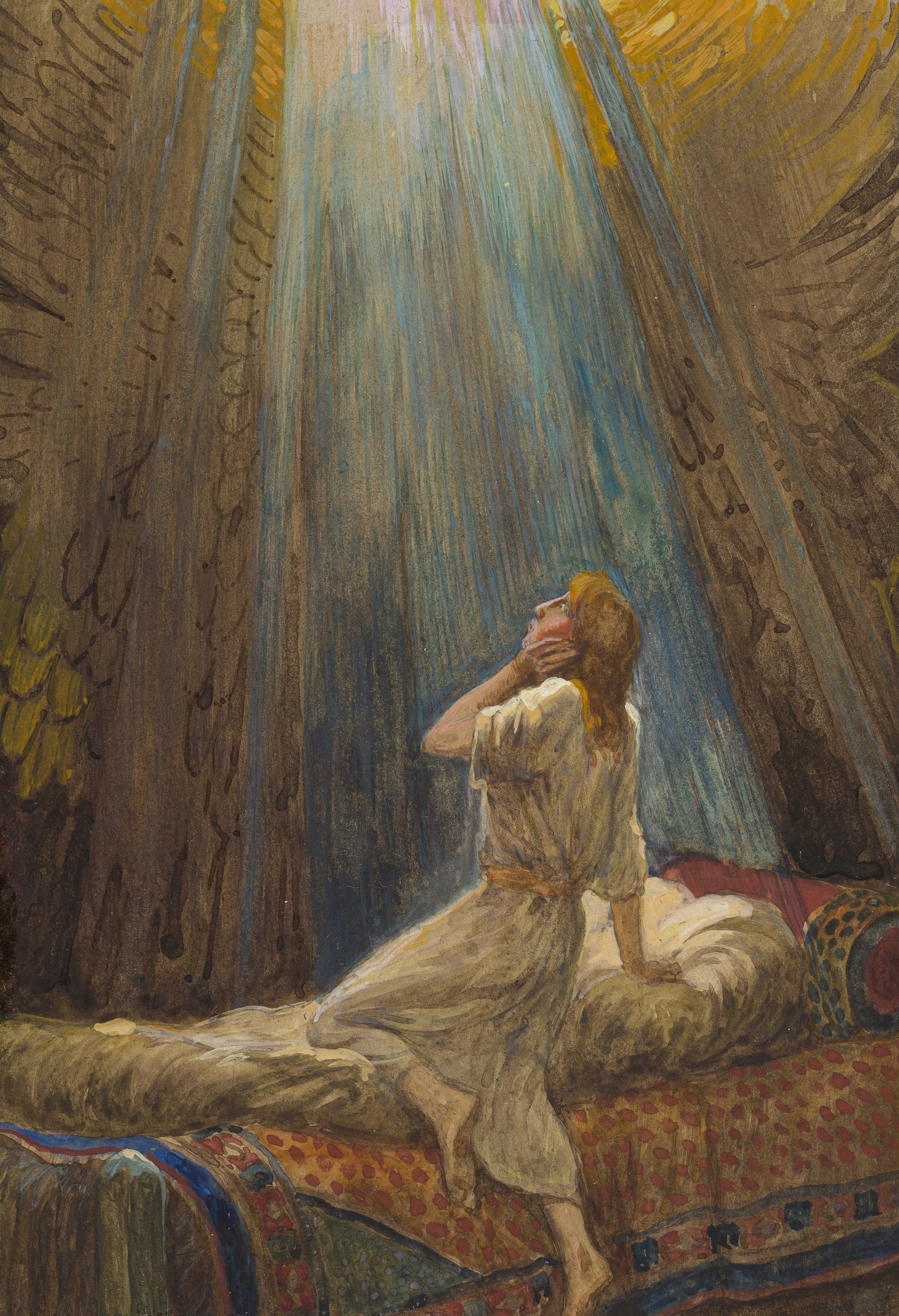James Jacques Joseph Tissot (French, 1836-1902) and followers, The Voice of the Lord (La voix du Seigneur), Gouache on board, c. 1896-1902