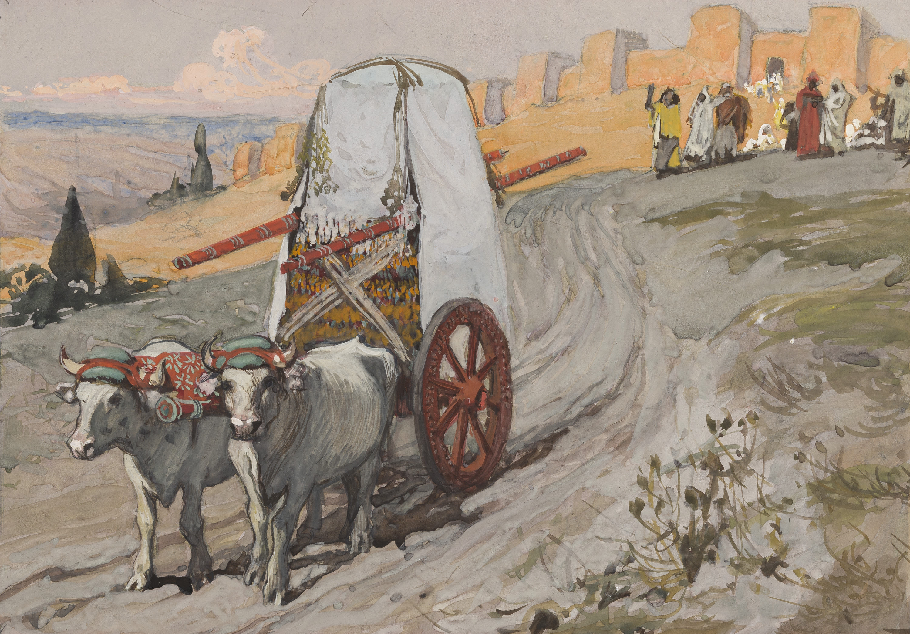 James Jacques Joseph Tissot (French, 1836-1902) and followers, The Ark Sent Away (L'arche renvoyée), Gouache on board, c. 1896-1902