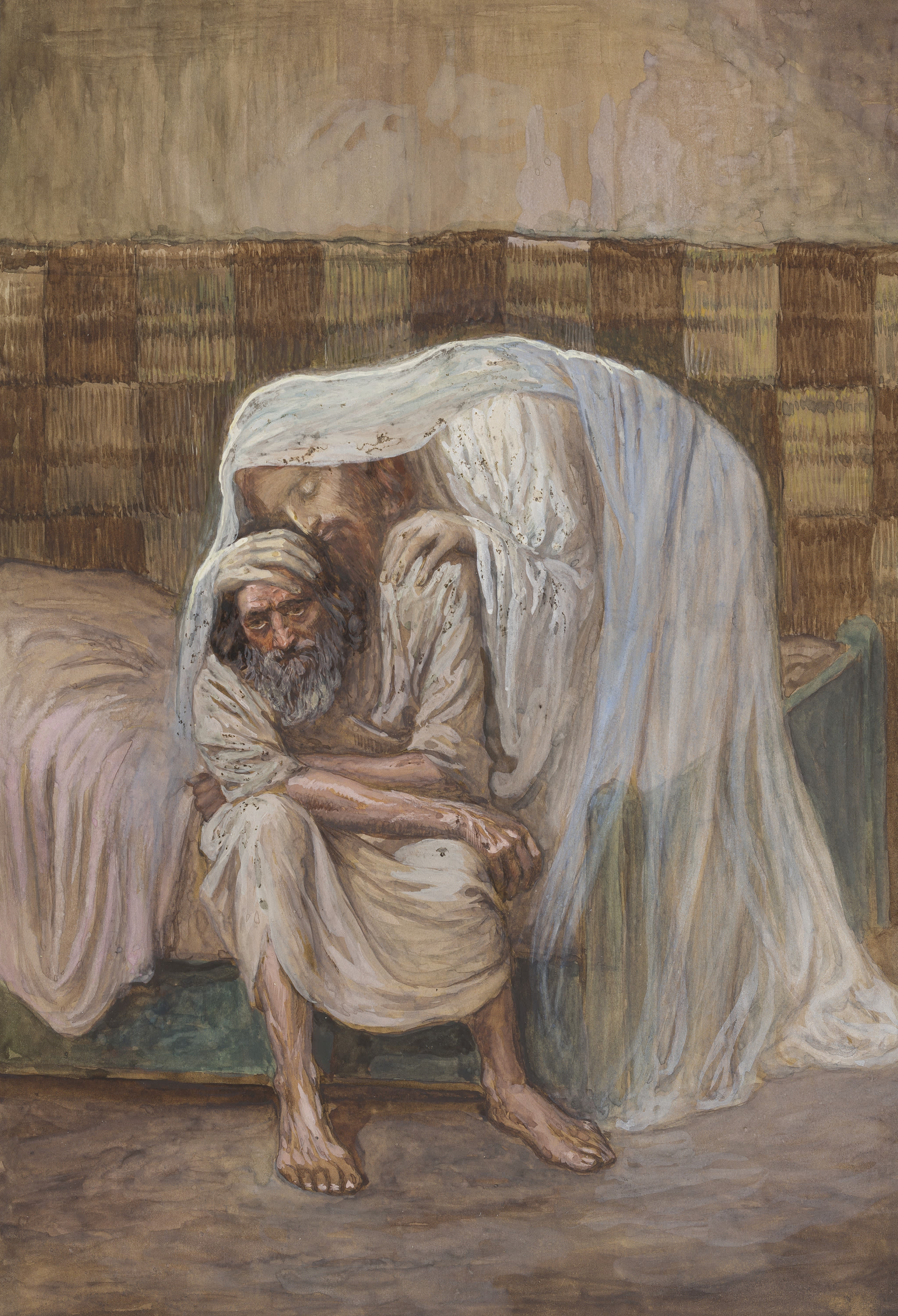 James Jacques Joseph Tissot (French, 1836-1902) and followers, God Is Near the Afflicted (Dieu se tient près de l'affligé), Gouache on board, c. 1896-1902