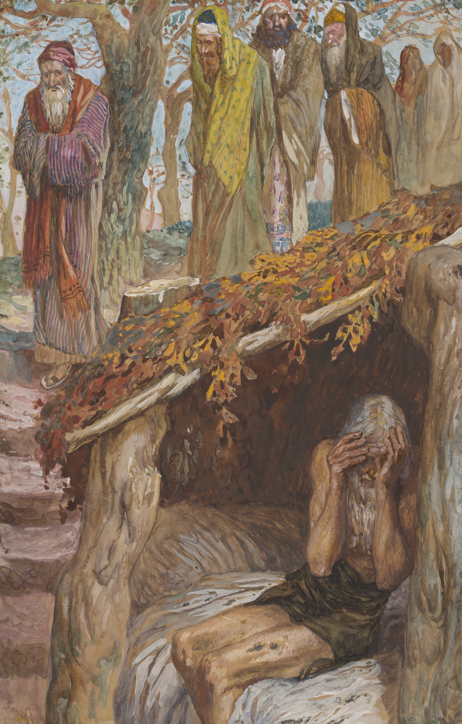 James Jacques Joseph Tissot (French, 1836-1902) and followers, The Humiliation of Man (L'homme humilié), Gouache on board, c. 1896-1902