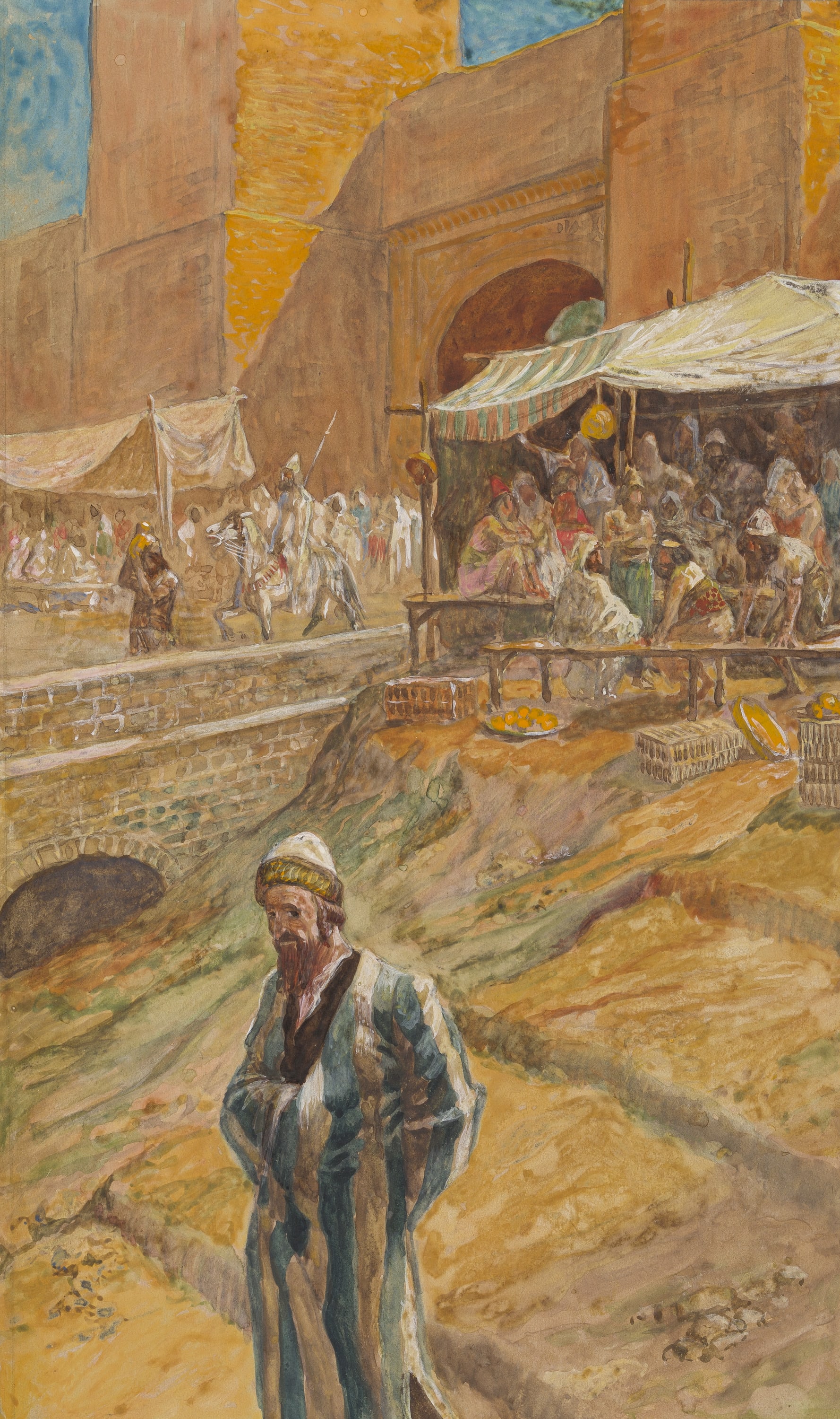 James Jacques Joseph Tissot (French, 1836-1902) and followers, The Hatred of the Just (Le juste bafoué), Gouache on board, c. 1896-1902