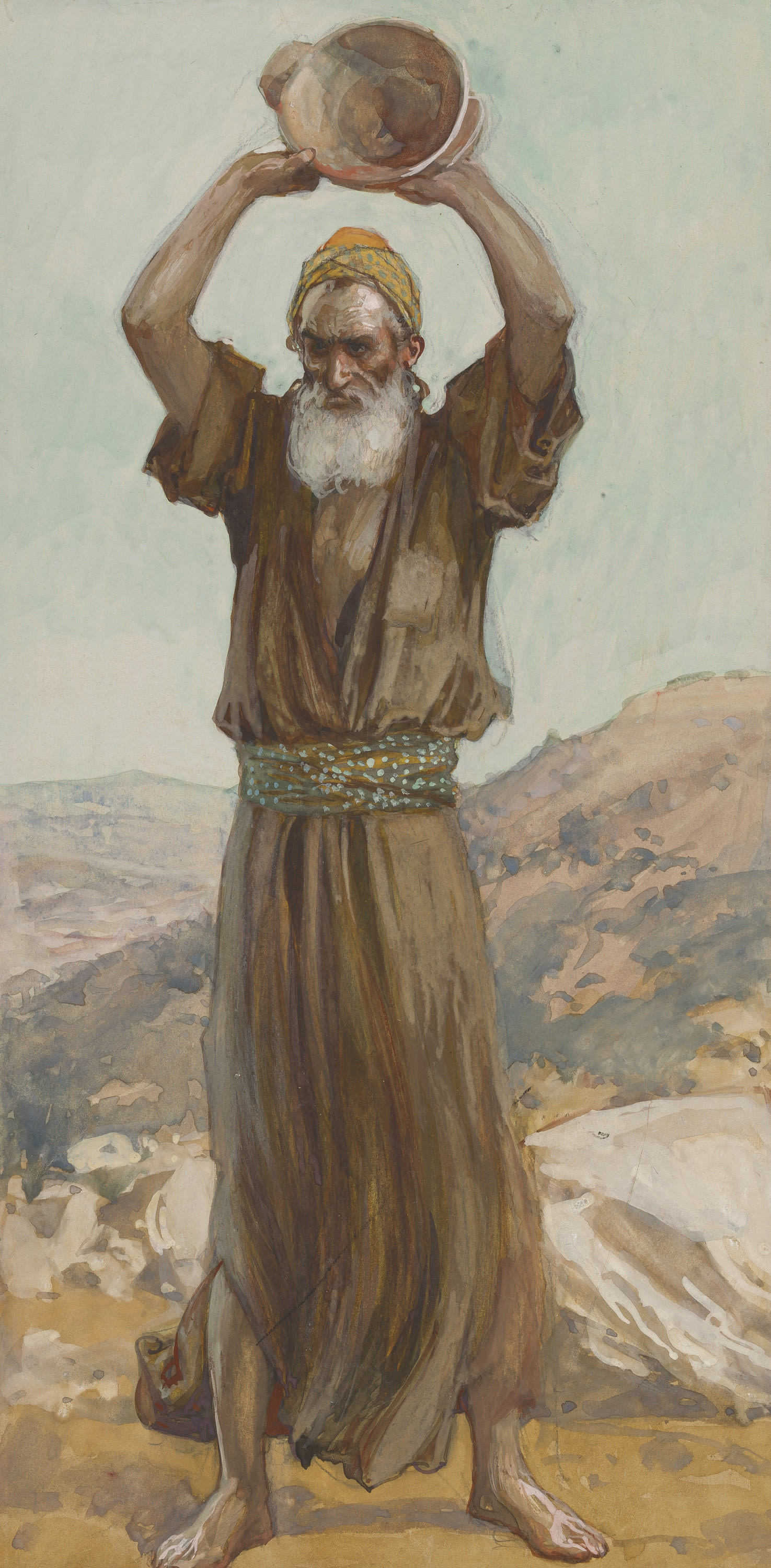 James Jacques Joseph Tissot (French, 1836-1902) and followers, Jeremiah (Jérémie), Gouache on board, c. 1896-1902