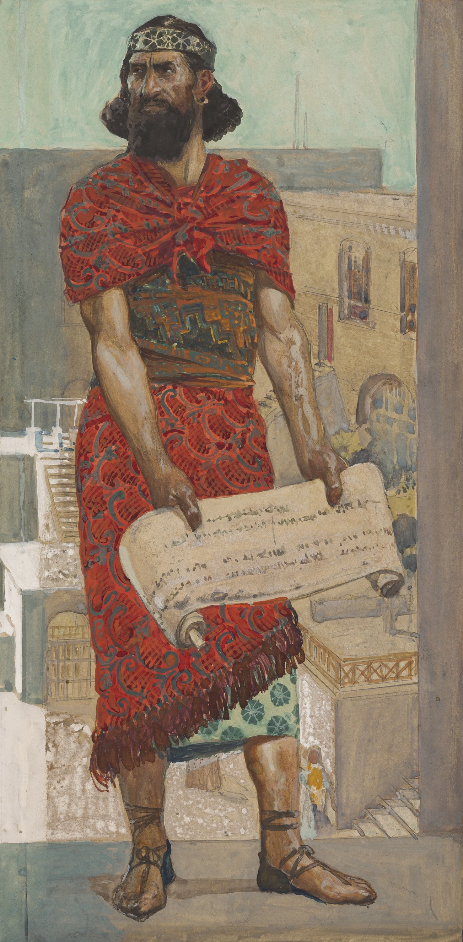 James Jacques Joseph Tissot (French, 1836-1902) and followers, Baruch, Gouache on board, c. 1896-1902