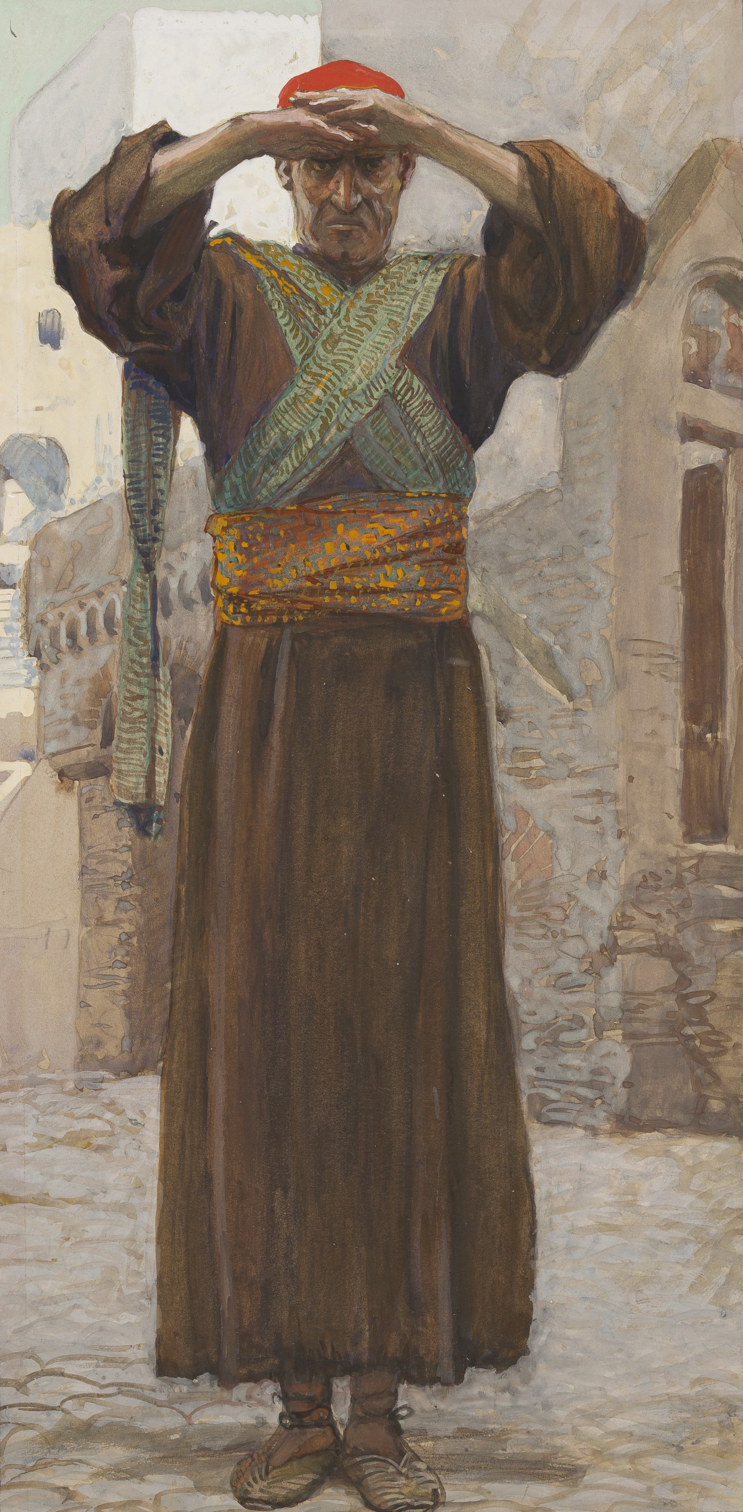 James Jacques Joseph Tissot (French, 1836-1902) and followers, Ezekiel (Ezéchiel), Gouache on board, c. 1896-1902
