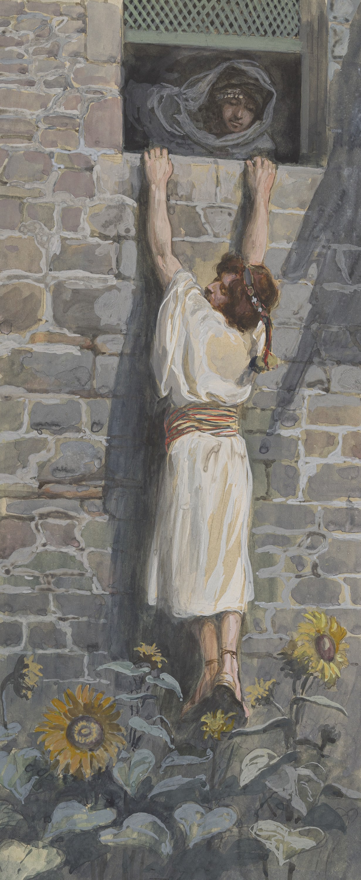 James Jacques Joseph Tissot (French, 1836-1902) and followers, David Makes His Escape (David se sauve), Gouache on board, c. 1896-1902