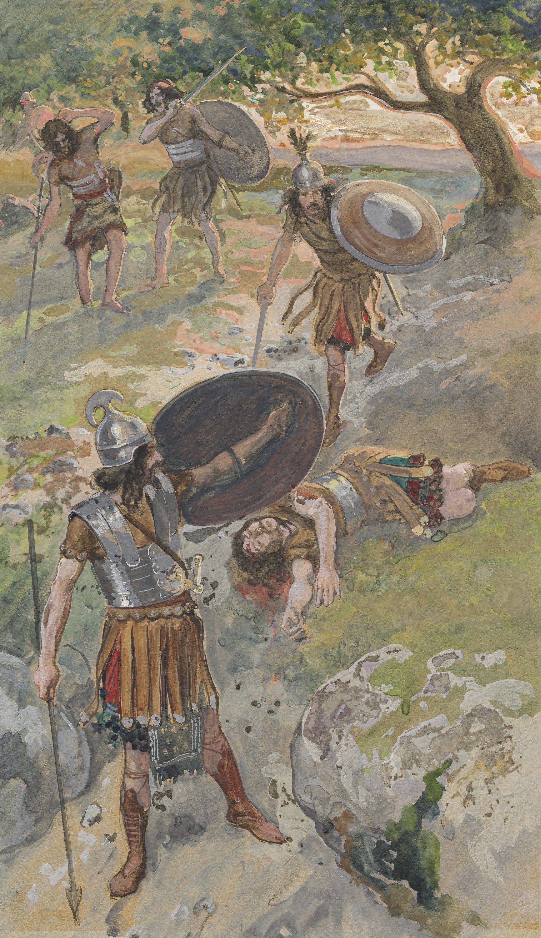 James Jacques Joseph Tissot (French, 1836-1902) and followers, Abner and Asahel (Abner et Asaël), Gouache on board, c. 1896-1902