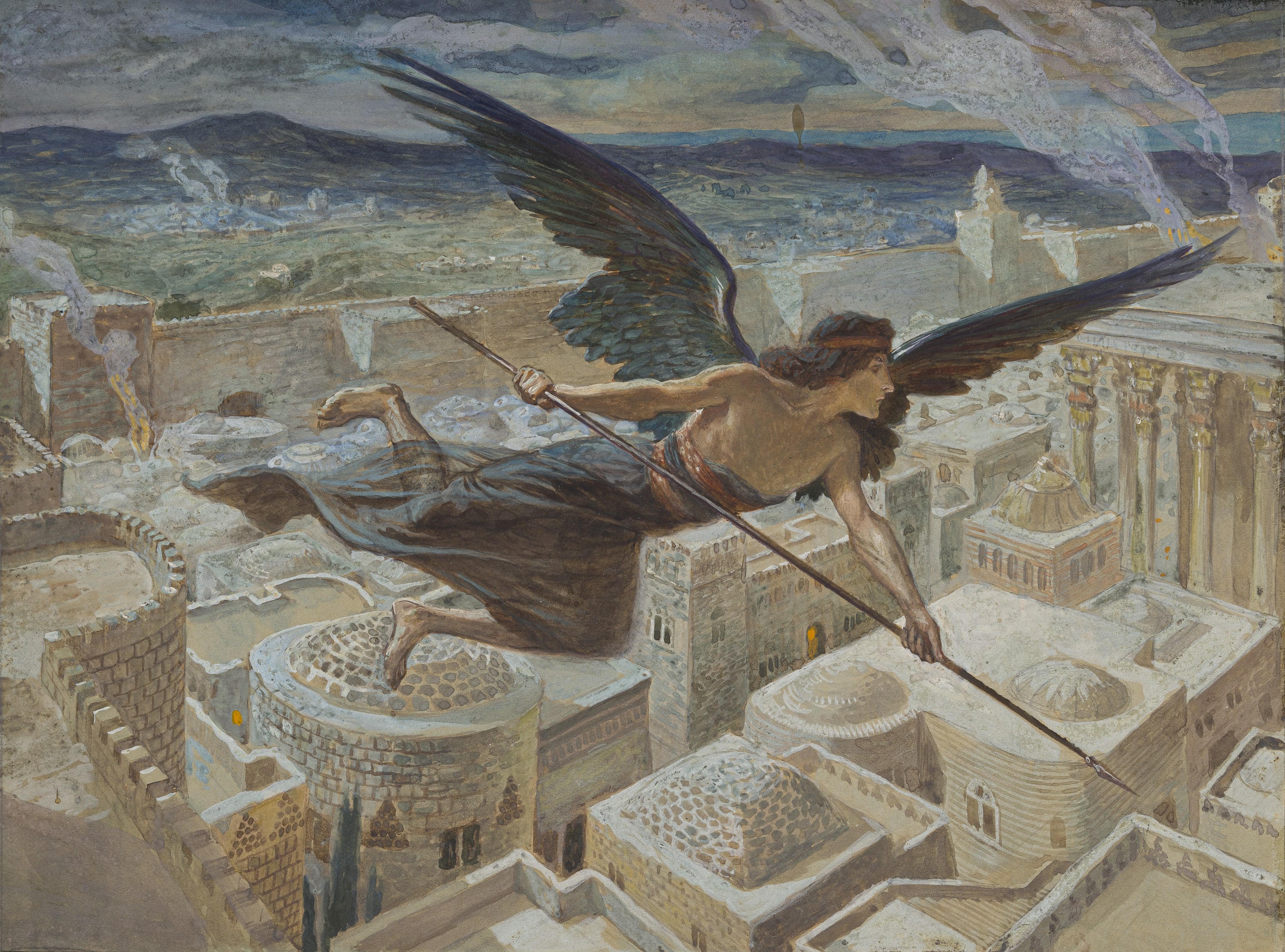 James Jacques Joseph Tissot (French, 1836-1902) and followers, The Slaying of the Assyrians (Le massacre des Assyriens), Gouache on board, c. 1896-1902