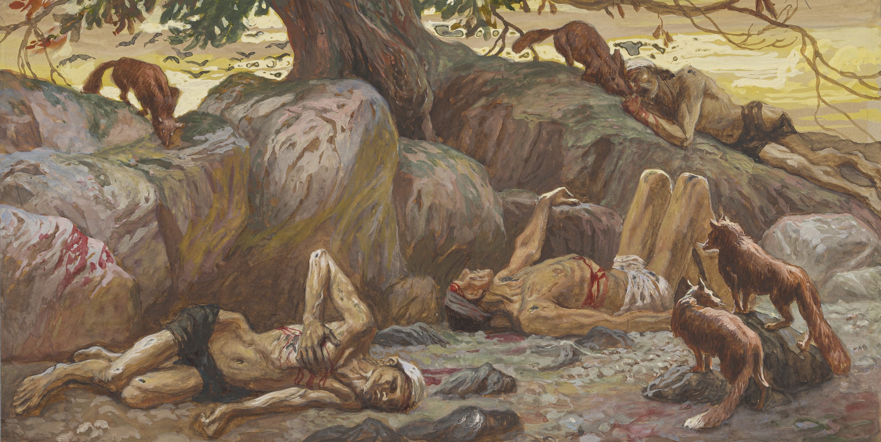 James Jacques Joseph Tissot (French, 1836-1902) and followers, They Shall Fall by the Sword (Ils tomberont sous le glaive), Gouache on board, c. 1896-1902