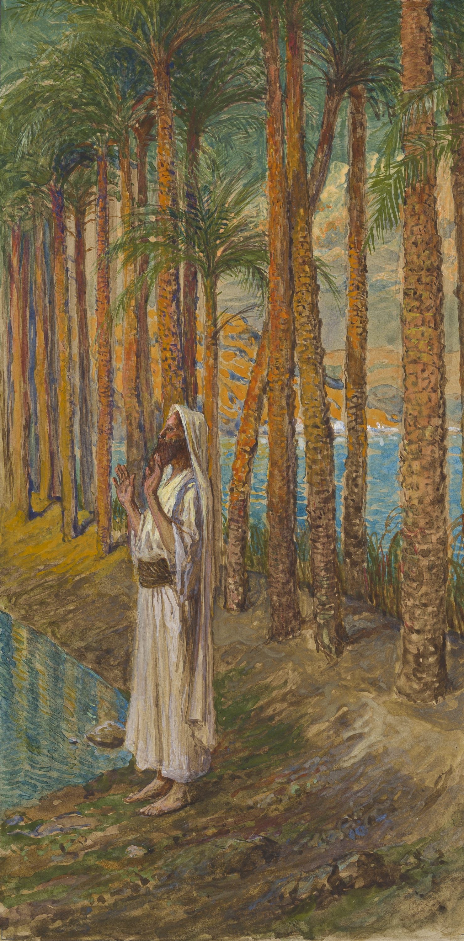 James Jacques Joseph Tissot (French, 1836-1902) and followers, The Palm Tree (Le palmier), Gouache on board, c. 1896-1902