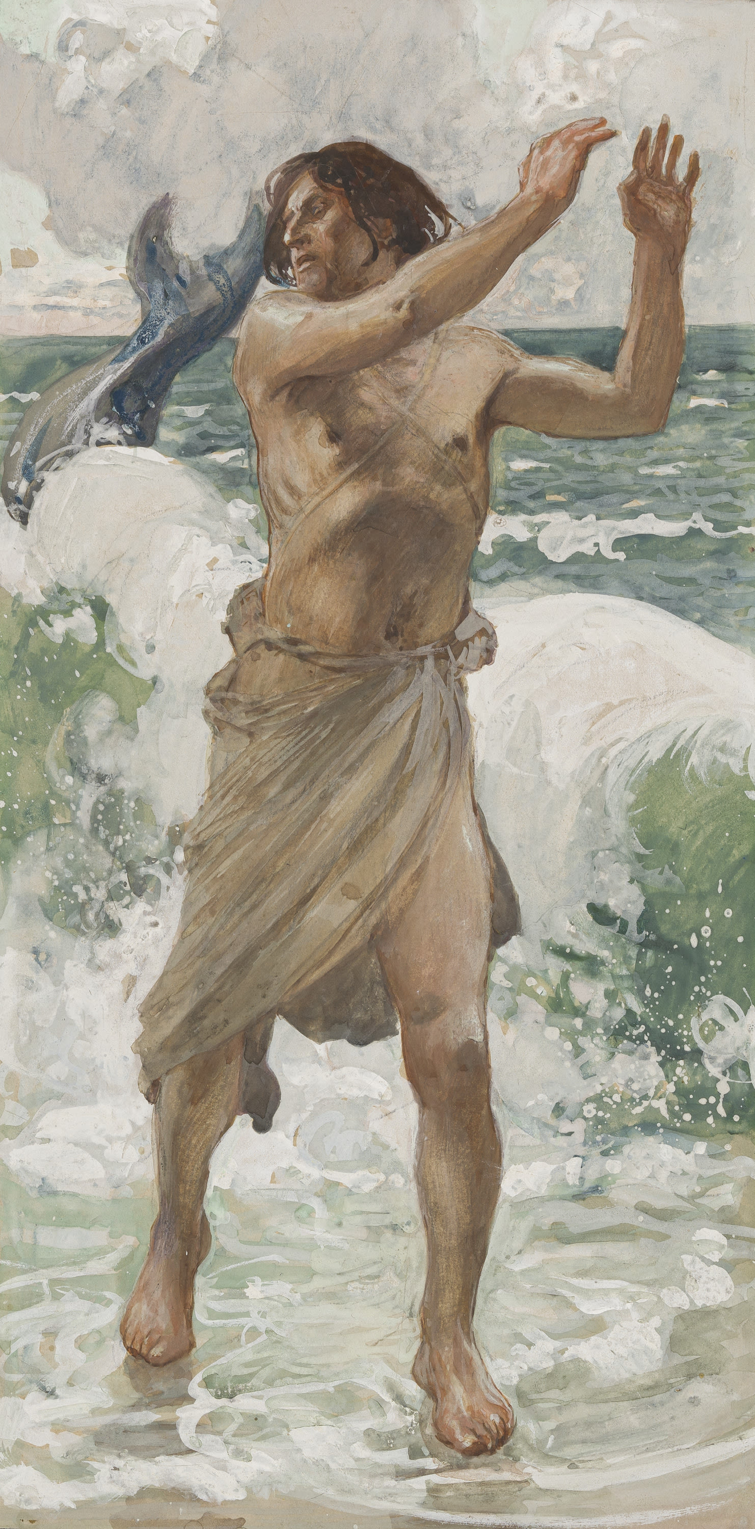 James Jacques Joseph Tissot (French, 1836-1902) and followers, Jonah (Jonas), Gouache on board, c. 1896-1902