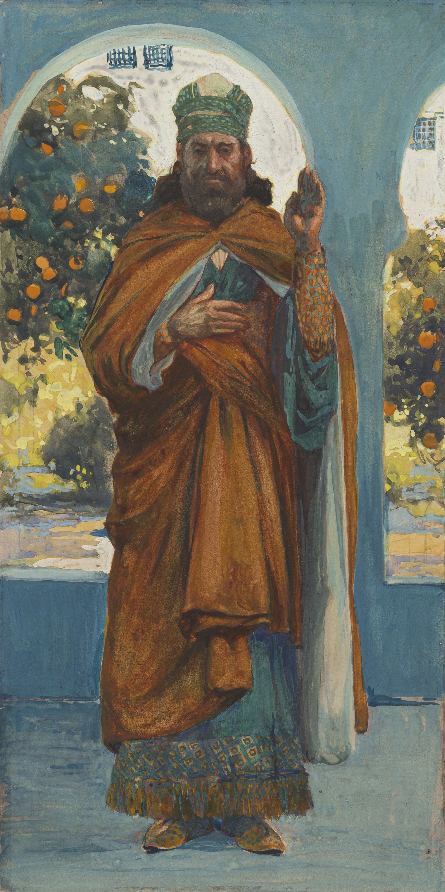 James Jacques Joseph Tissot (French, 1836-1902) and followers, Zephaniah (Sophonie), Gouache on board, c. 1896-1902
