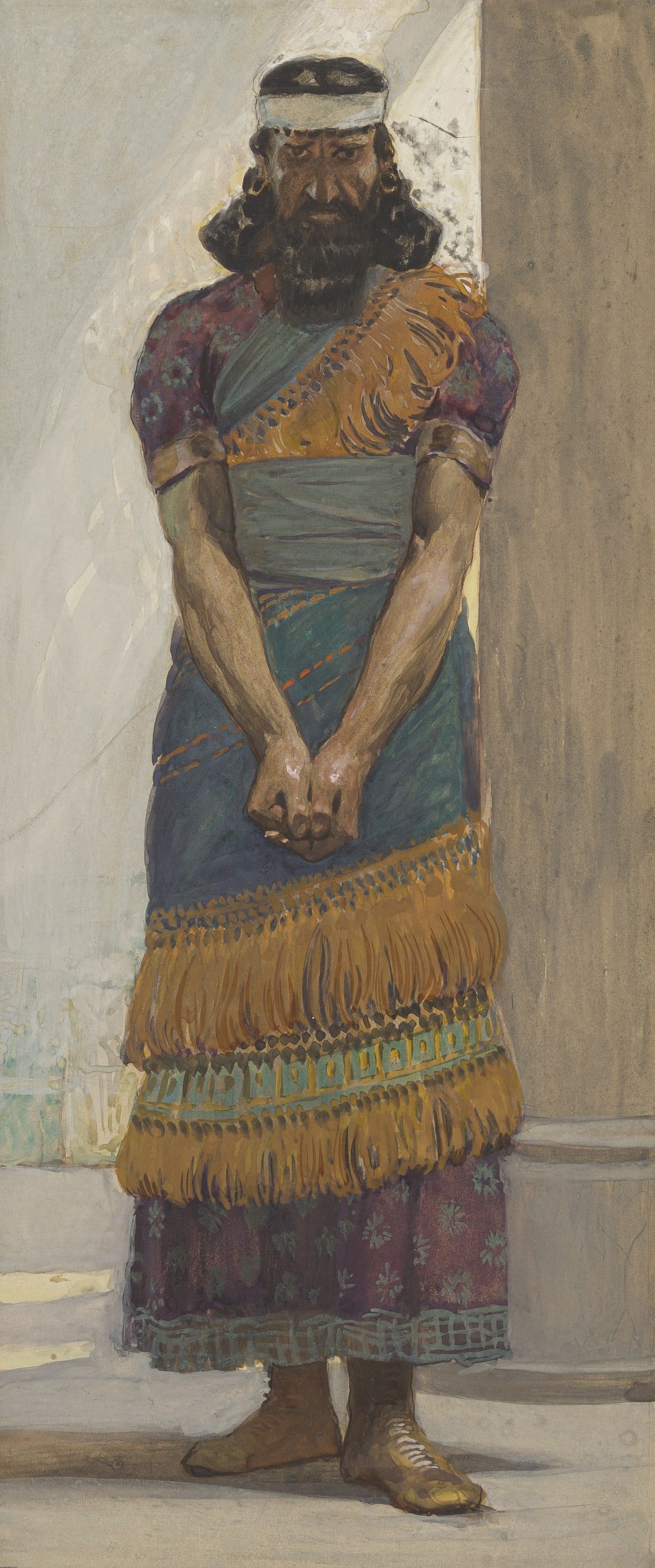 James Jacques Joseph Tissot (French, 1836-1902) and followers, Haggai (Aggée), Gouache on board, c. 1896-1902