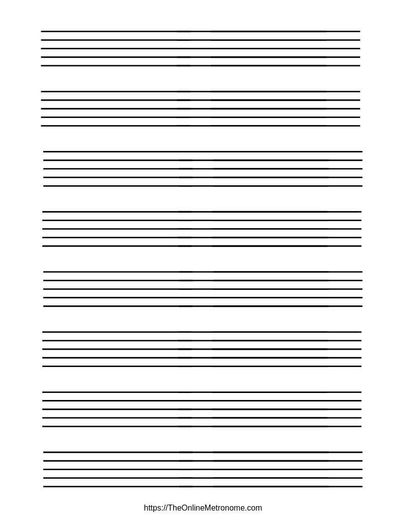 Free Blank Sheet Music