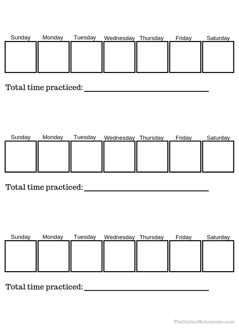 Free Printable Practice Journals for Musicians