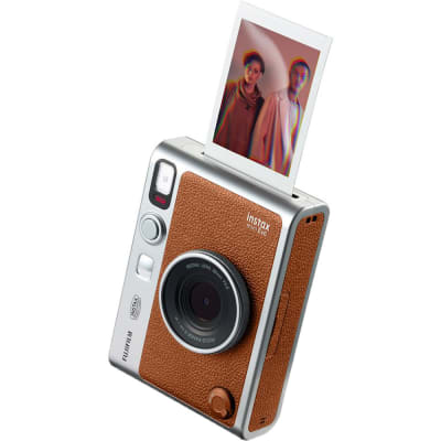 FUJIFILM INSTAX MINI EVO PREMIUM EDITION INSTANT CAMERA BROWN