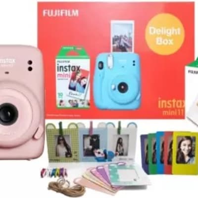 Fujifilm Instax Mini 11 Delight Box (Blush Pink) With 10 Instant