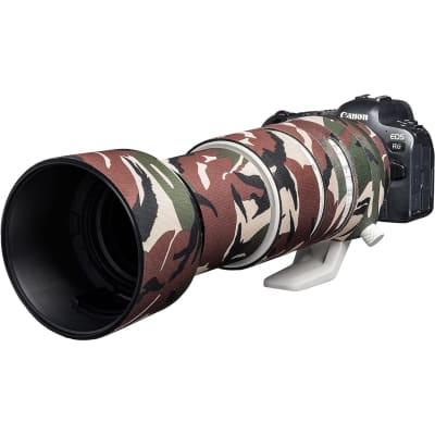 EASYCOVER NEOPRENE LENS OAK LENS PROTECTION COMPATIBLE WITH CANON RF 100-500 F4.5-7.1L IS USM GREEN CAMOUFLAGE