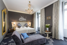Deluxe Suite with Views of Lake Lucerne at  Hotel Schweizerhof Luzern