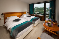 Double/Twin room with lake view at Hotel Kompas Bled