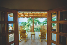 Rooftop Handcrafted Stone Cottages at Oceancliff Hotel Negril