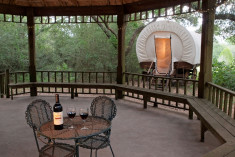 Conestoga Covered Wagon at BlissWood Bed & Breakfast Ranch