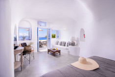 Levanta Cave Suite with Private Hot Tub & Sea-Level Privacy at Pezoules of Oia - Boutique Hotel