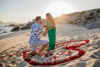 Surprise Proposal on Lovers Beach 