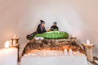 Romantic igloo night for two