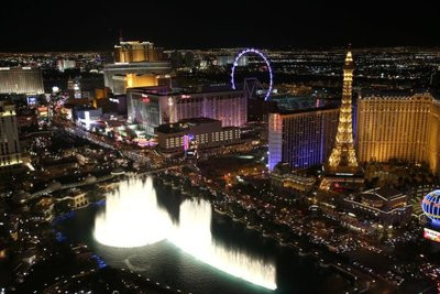 Vegas Twilight- Aerial Wedding or Renewal of Vows over the Las Vegas Strip