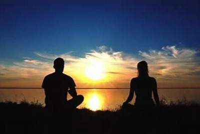 Romantic Yoga at Sunset