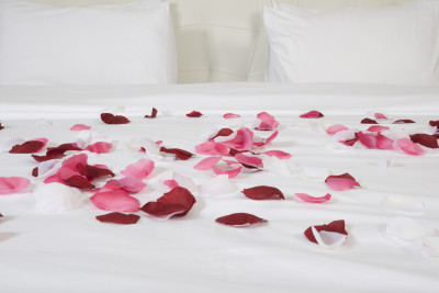 Artifical Rose Petals and Chocolates
