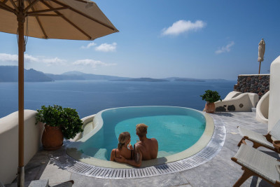 Romantic Honeymoon or Anniversary Escape in Santorini