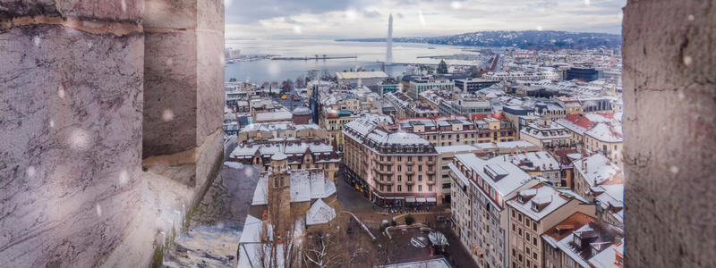 Geneva Old Town in winter