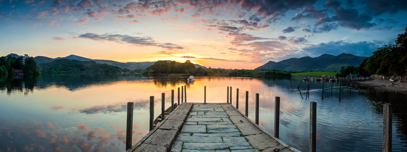 Sunset scenes in the Lake District, Cumbria, UK